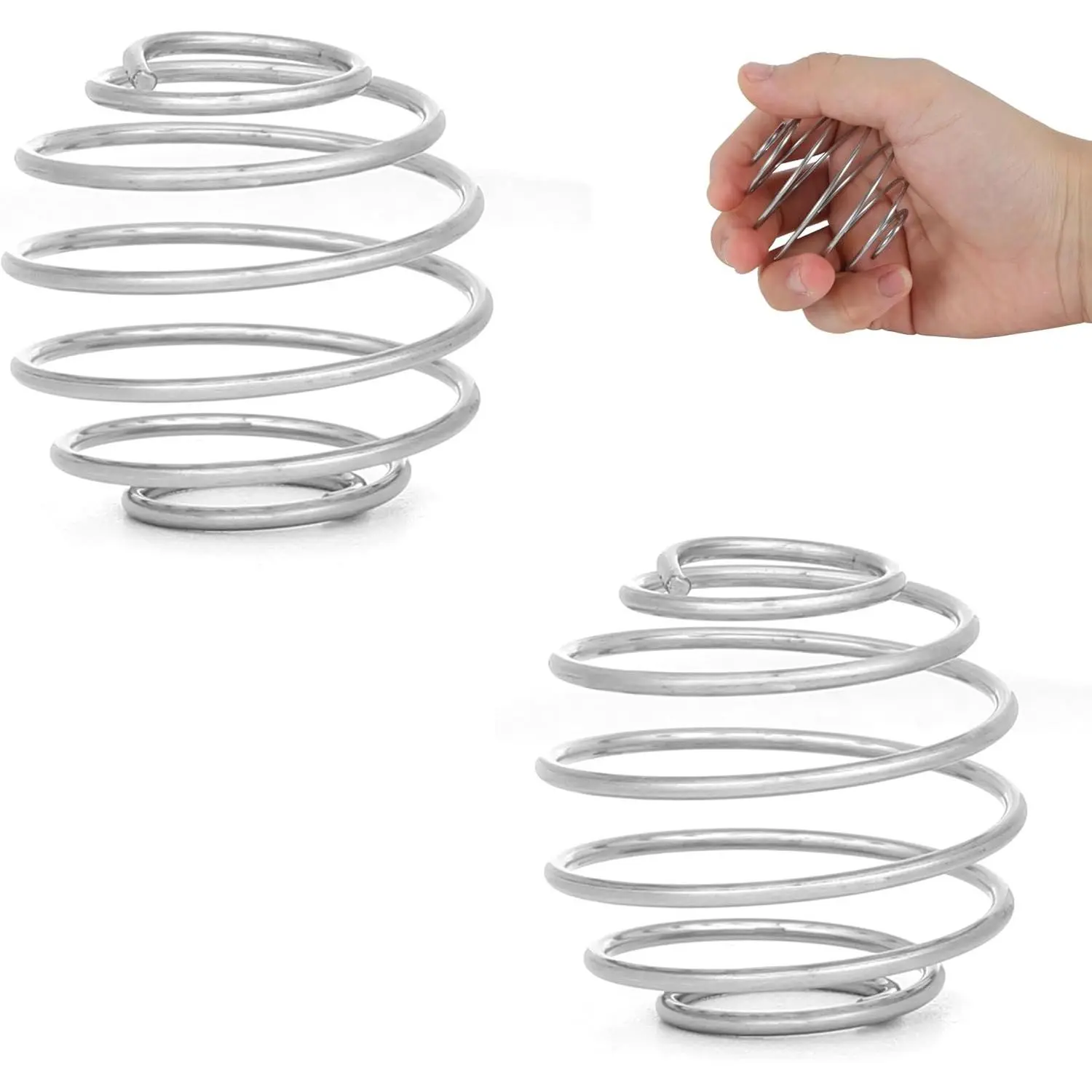 2 Pack Stainless Steel Shaker Ball for Protein Shakes, Wire Whisk Mixer Balls for Shaker Bottles, Fast & Smooth Mixing (2)