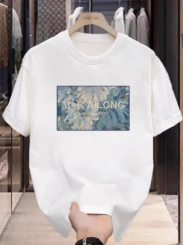 Kyn Apparel 2026  Fashion American Style T-Shirt Trendy Personalized Print Men's Summer Round Neck Versatile Short Sleeve Shirt