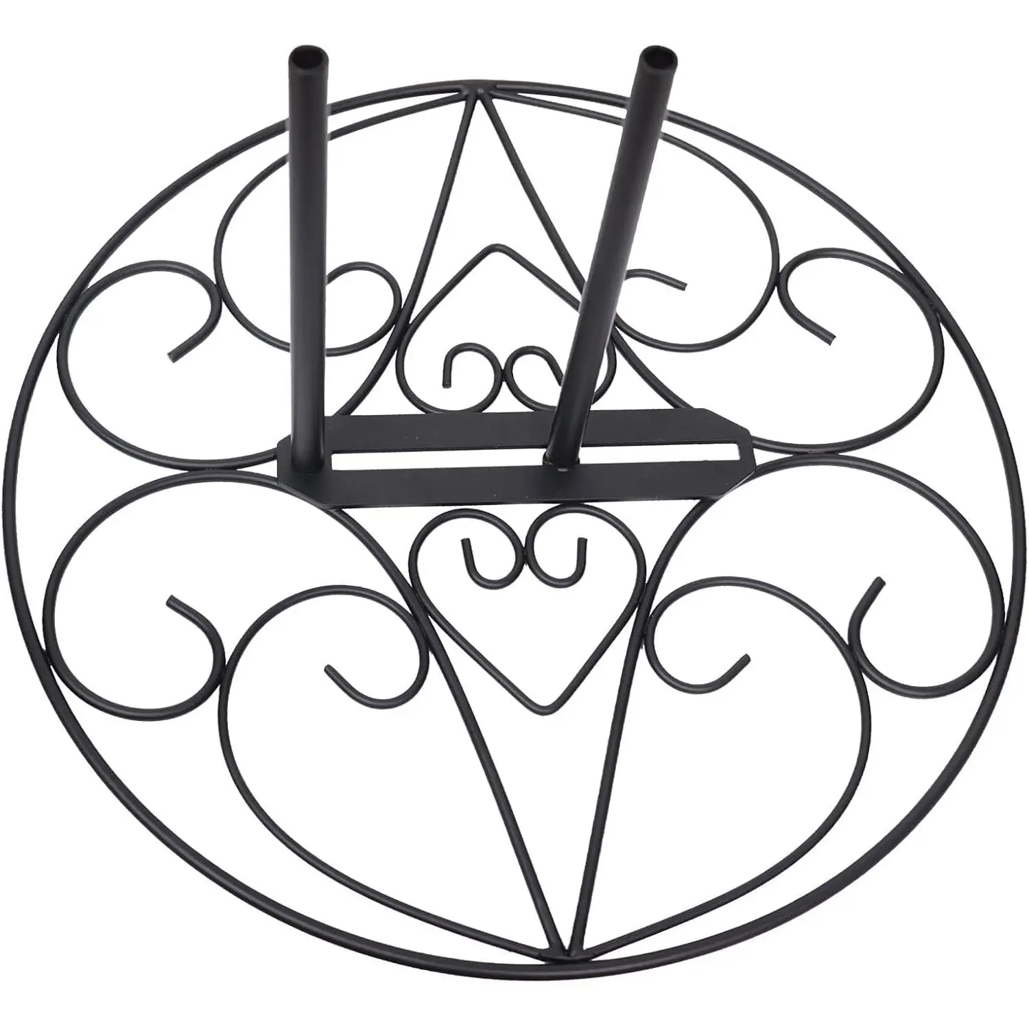 Flag Metal Heart shapeStand Base,11 Inches Wide x 6 Inches High 0.8 lbs Lightweight Flagpole Base,Designed for Garden Flag Stands  for a patio, deck, sidewalk, tailgate, porch, yard