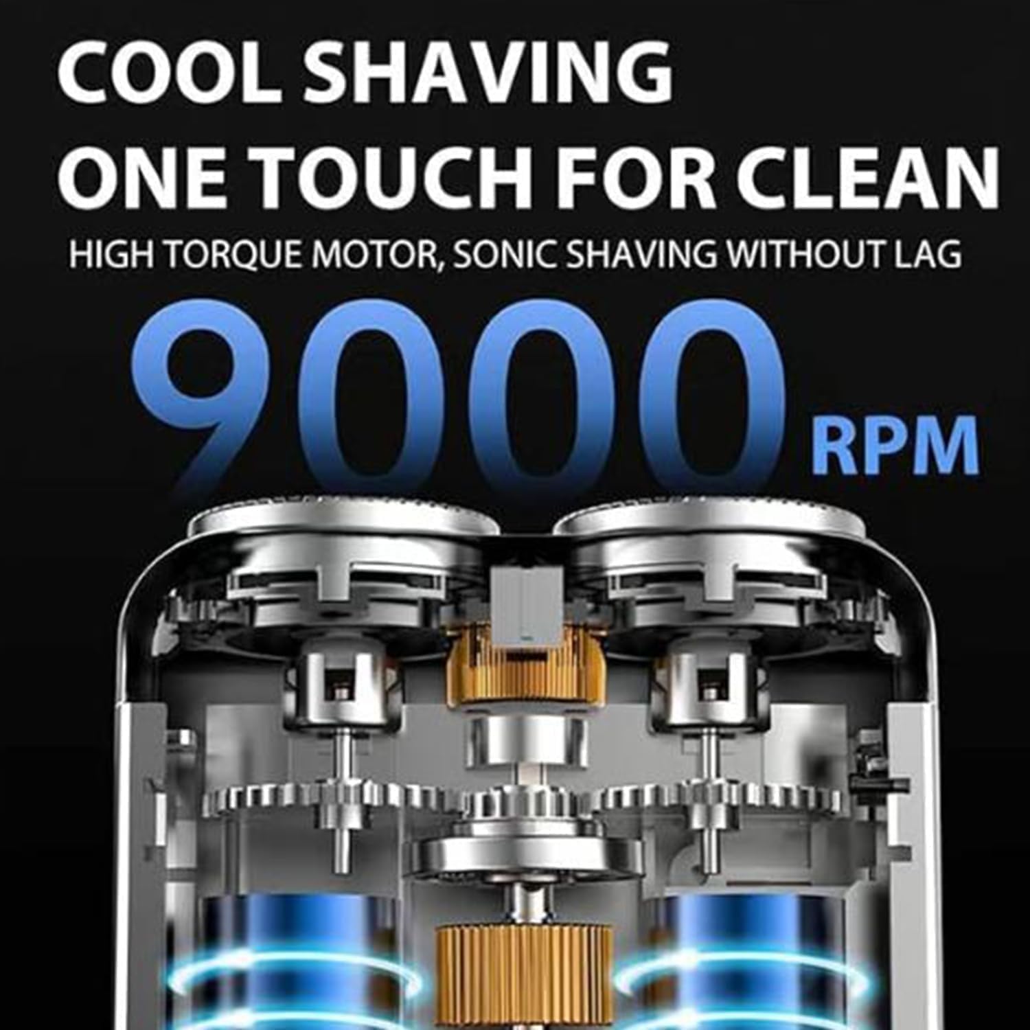Mini Portable Electric Shaver for Men, Dual Ring Rotary Razor, USB Rechargeable & Washable Travel Shaver