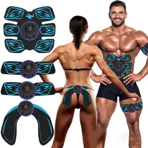 Abs Stimulator Exercise Equipment, Muscle Stimulator, USB Rechargeable Abdominal Trainer, Home Office Fitness Gear, Strength Training for Men and Women