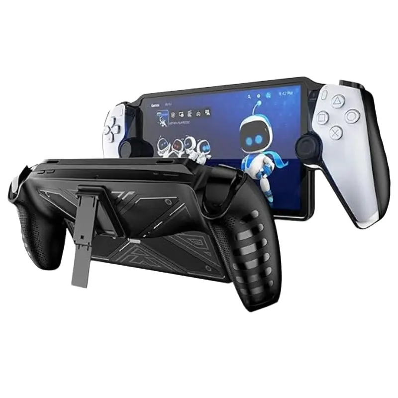 Soft TPU Protective Case with Kickstand for Sony PlayStation Portal 8" Handheld Game Console, Game Console Accessories, Slim Stand Sleeve with Shockproof, Non-Slip, Anti-Collision, father's day gift