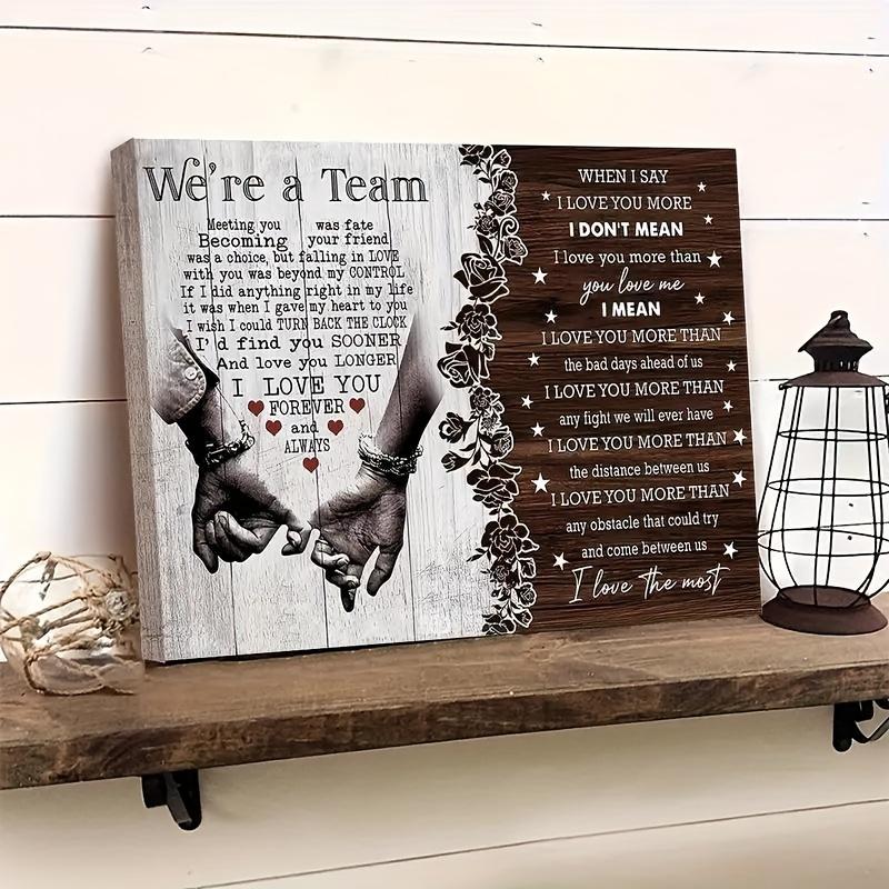 1pcs 30x40cm (11.81x15.75in) Wooden With Frame Couple Canvas, I Love You Couple Gift, Meeting You Was Fate Canvas, Gift For Lover Birthday Anniversary Couple Lover Canvas Decor Ornaments 1pcs 30x40cm (11.81x15.75in) Wooden With Frame Couple Canvas, I Love You Couple Gift, Meeting You Was Fate Canvas, Gift For Lover Birthday Anniversary Couple Lover Canvas Decor Ornaments