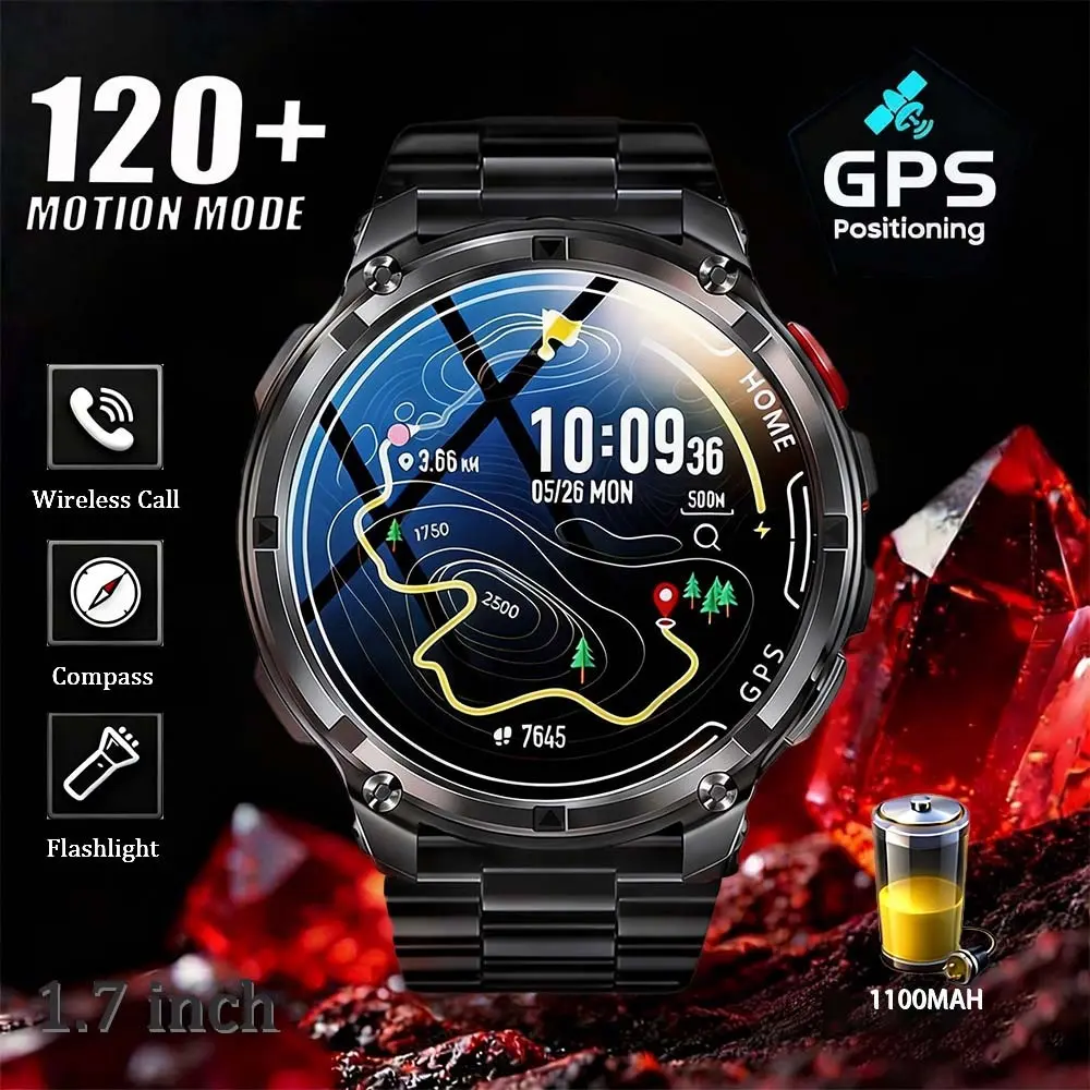 2026 New Smart Watch Men And Women 1100mAh Long Battery GPS Trajectory IP68 Waterproof Sports Outdoor Smartwatches