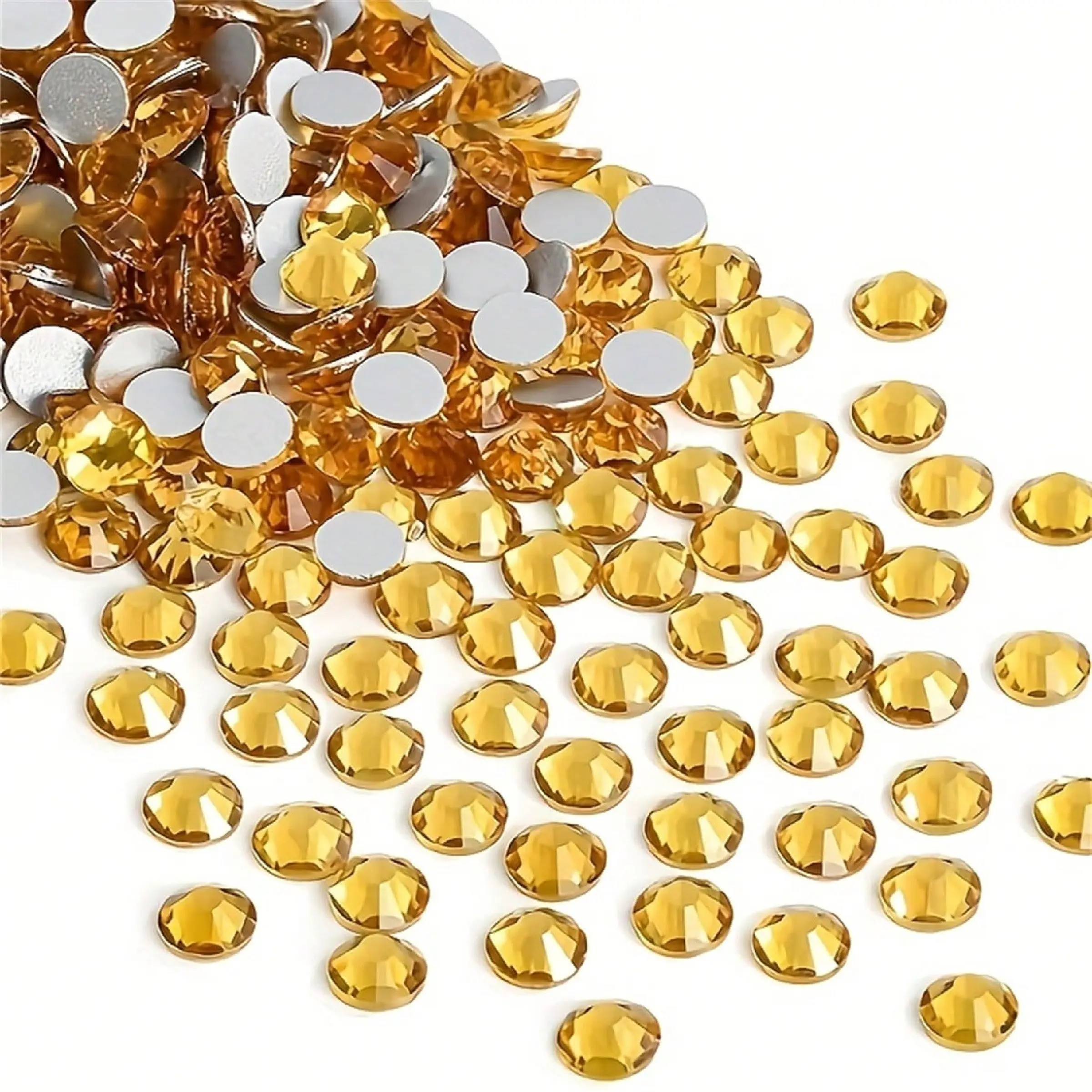 5000pcs 3-6mm Flat-Bottomed Resin Rhinestones, Round Jelly-Like Gemstones, Ideal for Accessories, Shoes, Clothes, Cosmetics, Bags, Decorations