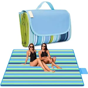 Picnic Blanket Beach Blankets 80"x60" Large Sandproof Waterproof Camping Portable Travel Blanket Play Mat for Outdoor Indoor Family Beach Park Grass,Hiking, Music Festival(Gift)