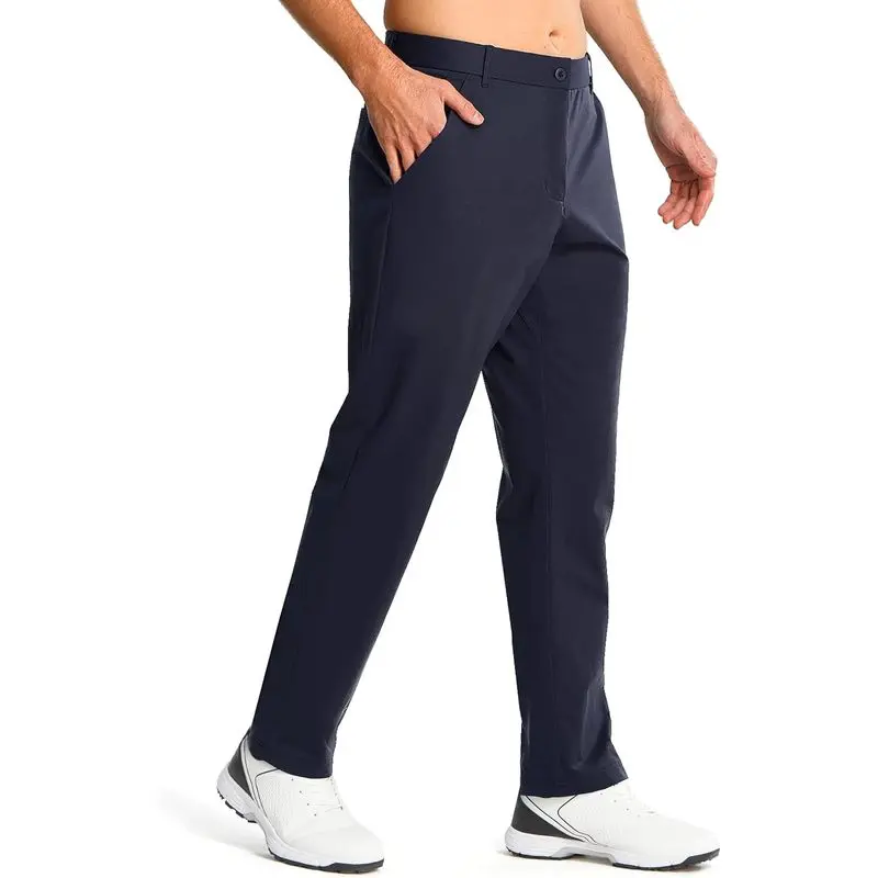Men's Stretch Golf Pants, Quick Dry Lightweight Casual Dress Trousers with Pockets, Flat Front Work Pants for Golf, Travel & Daily Wear
