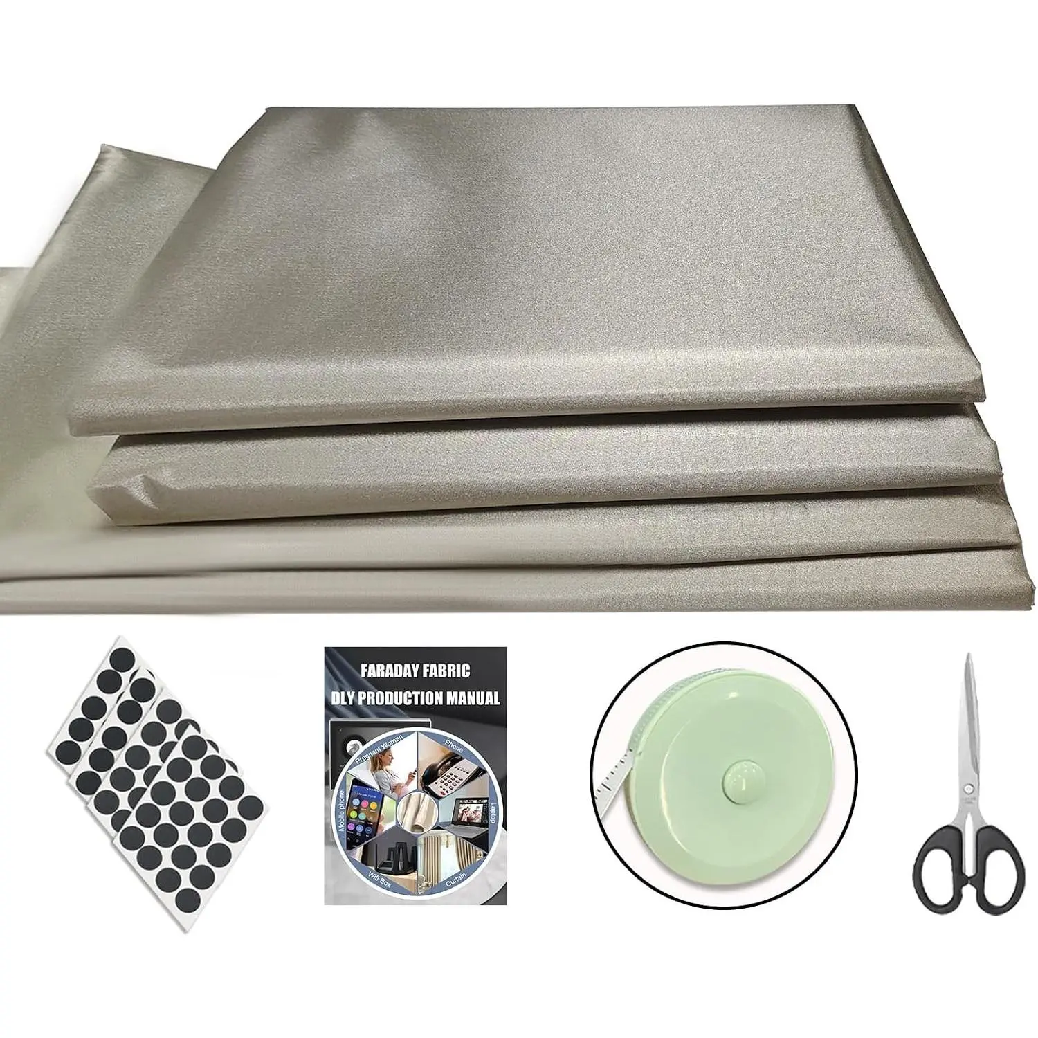 Faraday Fabric 43" W x 118" L (Big 3 Yards) - Military Grade Conductive Material Faraday BlanketGift