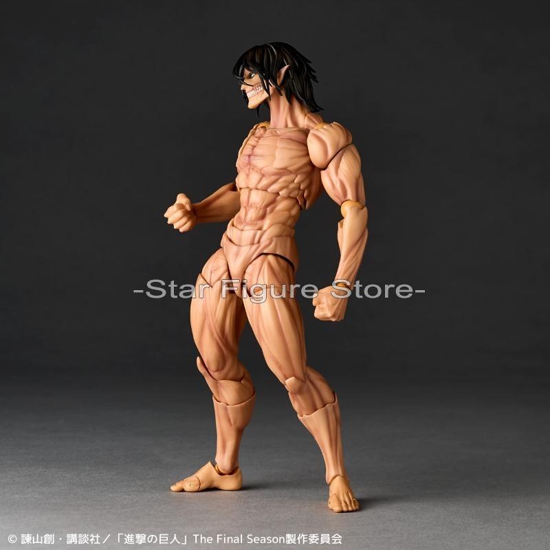 Attack on Titan Eren Jaeger Action Figure Revoltech Amazing Yamaguchi Eren Yeager Model Toys Figures Movable PVC Collection Doll