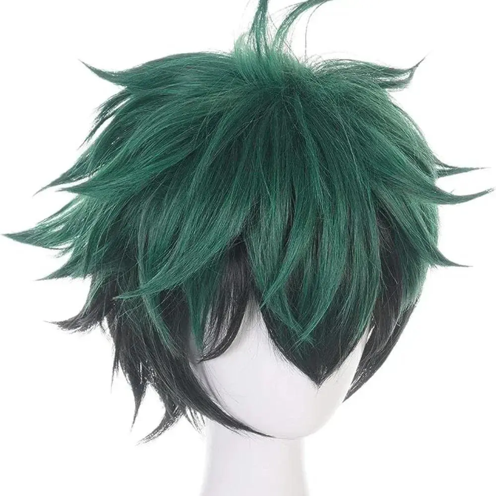 Anime My Hero Academia Izuku Midoriya Deku Synthetic Cosplay Wig, Heat-Resistant Female Party Wear Cosplay Accessory