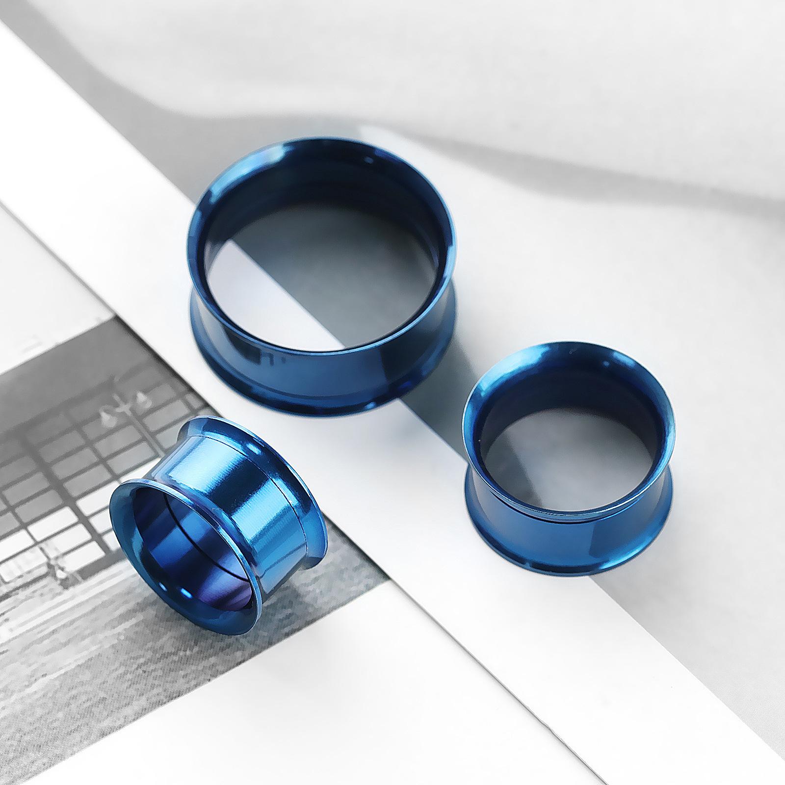 316L Stainless Steel Double Flared Ear Gauges Set, 2G-00G Ear Tunnels Plugs, Hypoallergenic Ear Stretching Jewelry for Women Men