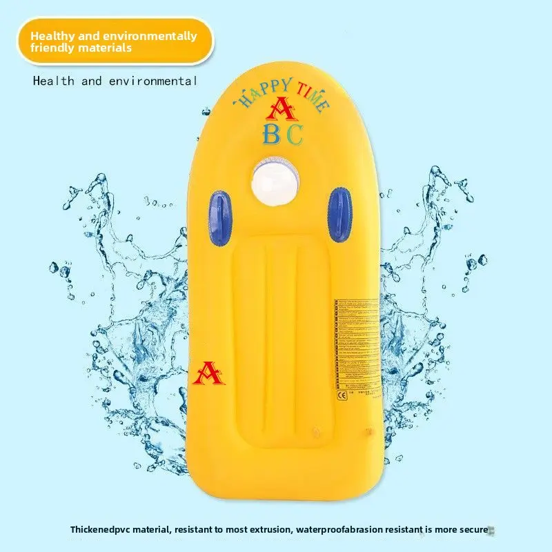 Thickened water play belt handle child swimming ring water ski board swimming float board paddling board abc surfboard