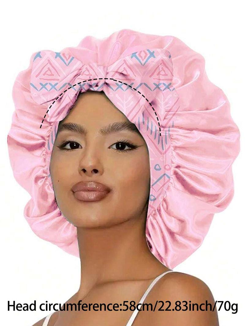 Women's Bow Decor Satin Sleeping Bonnet, Casual Comfortable Hair Care Bonnet, Soft Sleeping Bonnet for Women & Girls, Bonnets for Sleeping