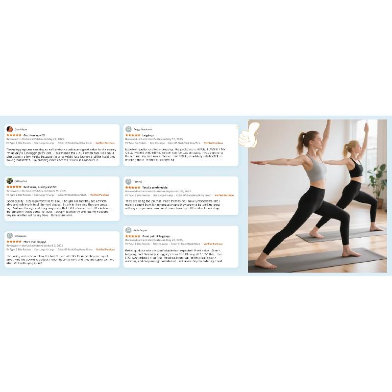 3 Pack Leggings with Pockets for Women,Butt Lift High Waisted Tummy Control Workout Yoga Pants Reg & Plus Size