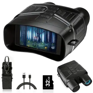 4K Night Vision Goggles, 3'' Large Screen 5X Digital Zoom HD Binoculars For Photography with 5000mAh Rechargeable Lithium Battery, Camping Binoculars for Outdoor, Field Observation, Gift