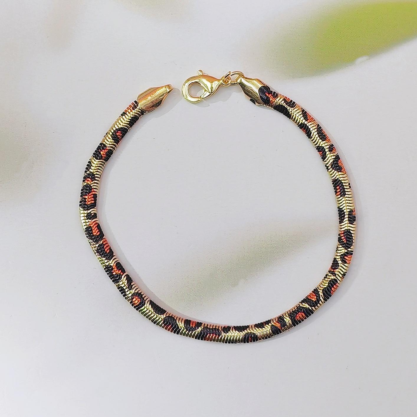 2026 New Leopard Print Bracelet for Women, Trendy Y2K Baddie Aesthetic, Mocha Moccacore Minimalist Luxury Design, Bold Statement Fashion Jewelry for Daily Wear, Parties & Street Style Outfits