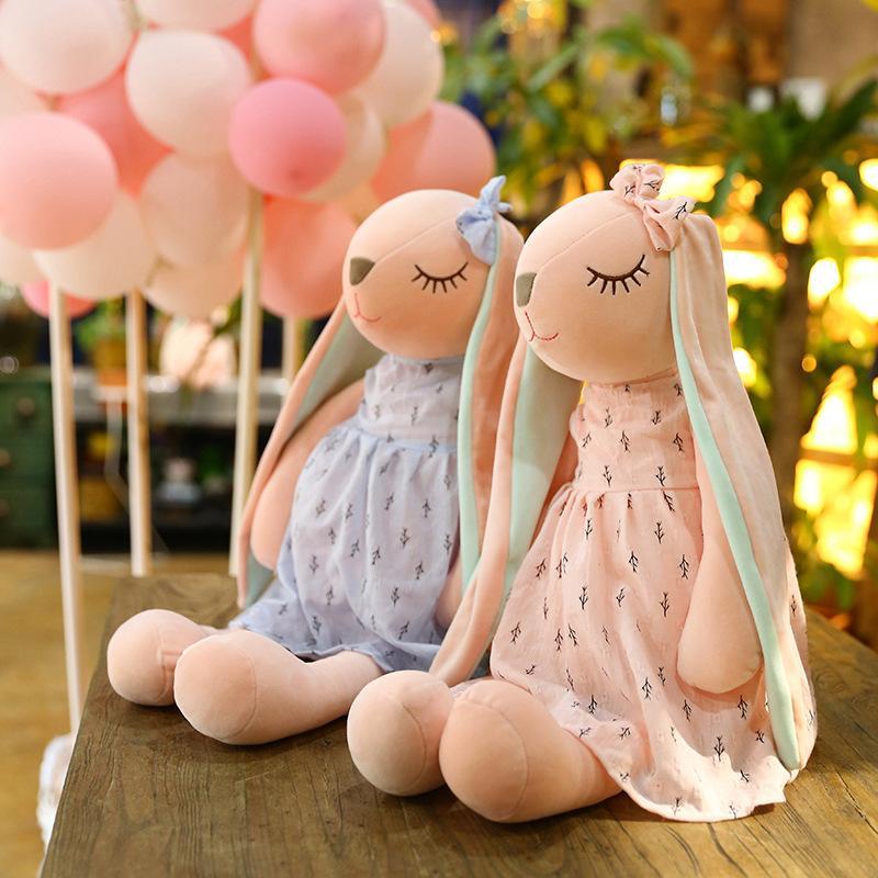 Cute Rabbit Design Plush Toy, 1 Count Soft Stuffed Rabbit Plushie, Cartoon Rabbit Doll, Birthday Gift for Kids, Home Decoration