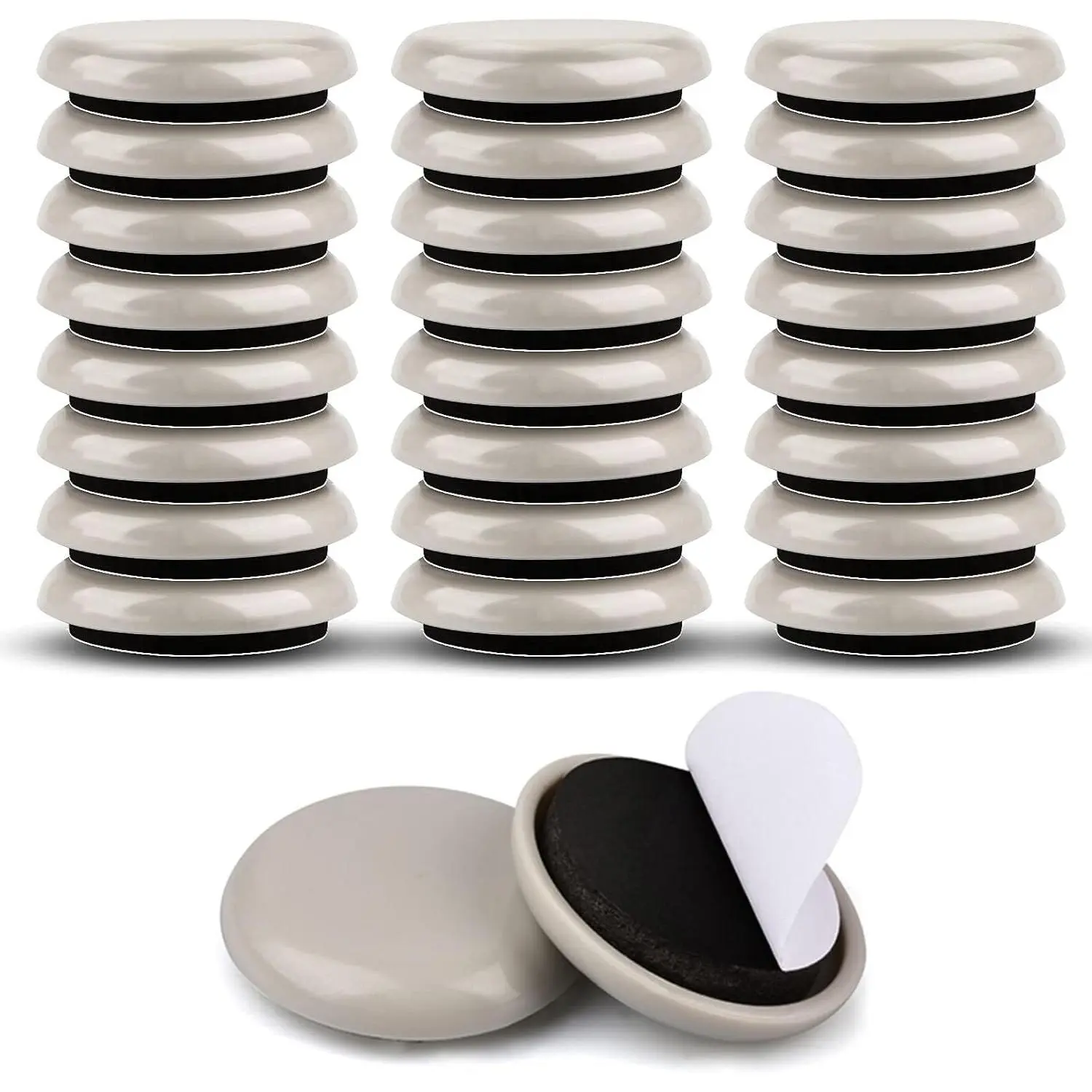 24PCS 1-1/4" Furniture Sliders, Floor Protection for Carpet & Hardwood Floors, Enables Quick Easy Item Movement