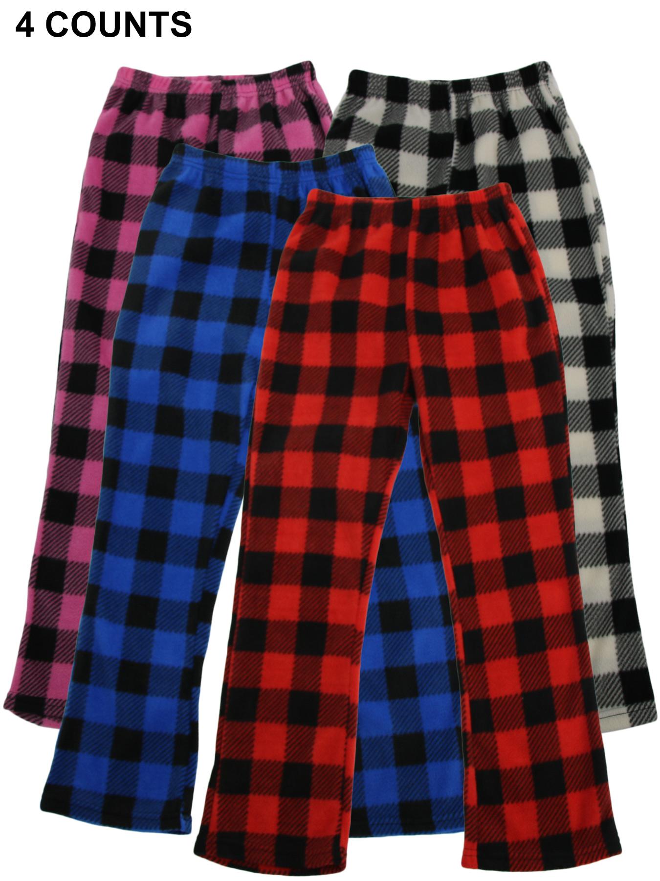 Women's Christmas Theme Plaid Print Drawstring Waist Soft Pajama Pants, Sleepwear Loungewear, Casual Comfy Fuzzy Sleep Bottoms for Winter, Lady's Sleepwear for Indoor Wear