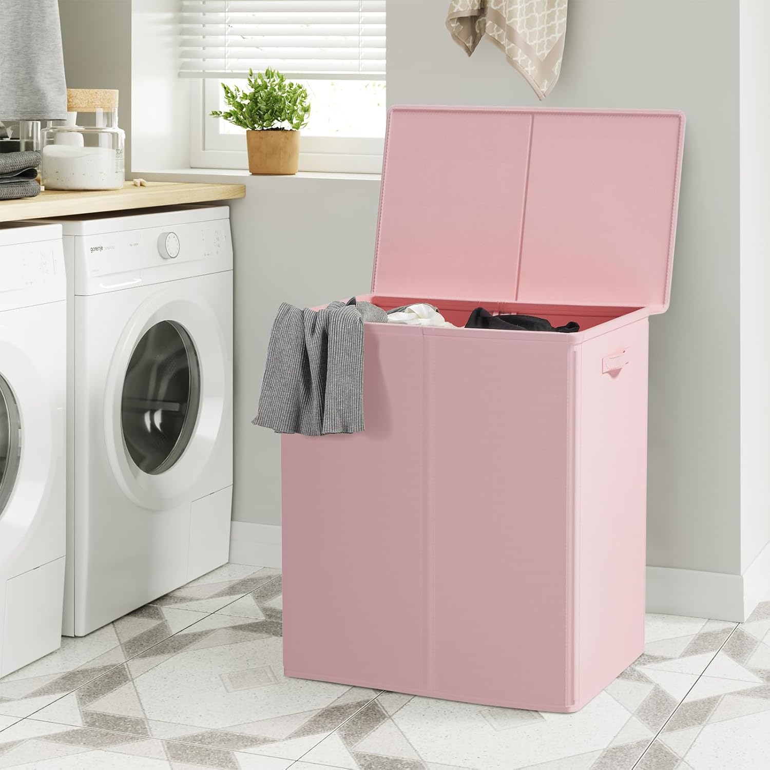 154L Double Laundry Hamper with Lid and Removable Laundry Bags, Large Dirty Clothes Hamper 2 section Collapsible Laundry Basket Dorm Room Storage for Bedroom, Bathroom, College, 154L Double Laundry Hamper with Lid and Removable Laundry Bags, Large Dirty Clothes Hamper 2 section Collapsible Laundry Basket Dorm Room Storage for Bedroom, Bathroom, College,