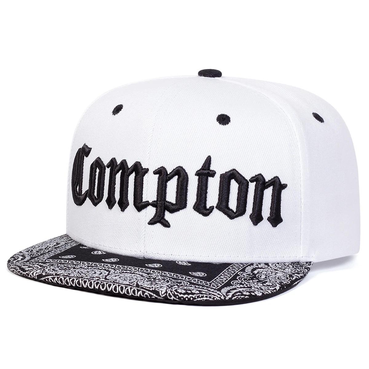 Unisex COMPTON Letter Embroidery Baseball Hats Spring Autumn Outdoor Adjustable Casual Hip-hop Trucker Caps Sunscreen Hat