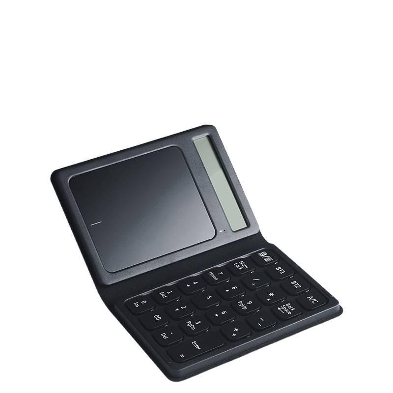 Folding Touchscreen Leather Case Digital Keyboard Mobile Phone Computer Office Finance Accounting Mini Calculator Bluetooth Mouse