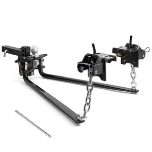 VEVOR Weight Distribution Hitch, 10000 lbs Max Towing 1000 lbs Max Tongue, Weight Distributing Hitches Kit Includes 2 in Shank and 2-5/16 in Ball, Load Leveling Hitch for Trailers, Black