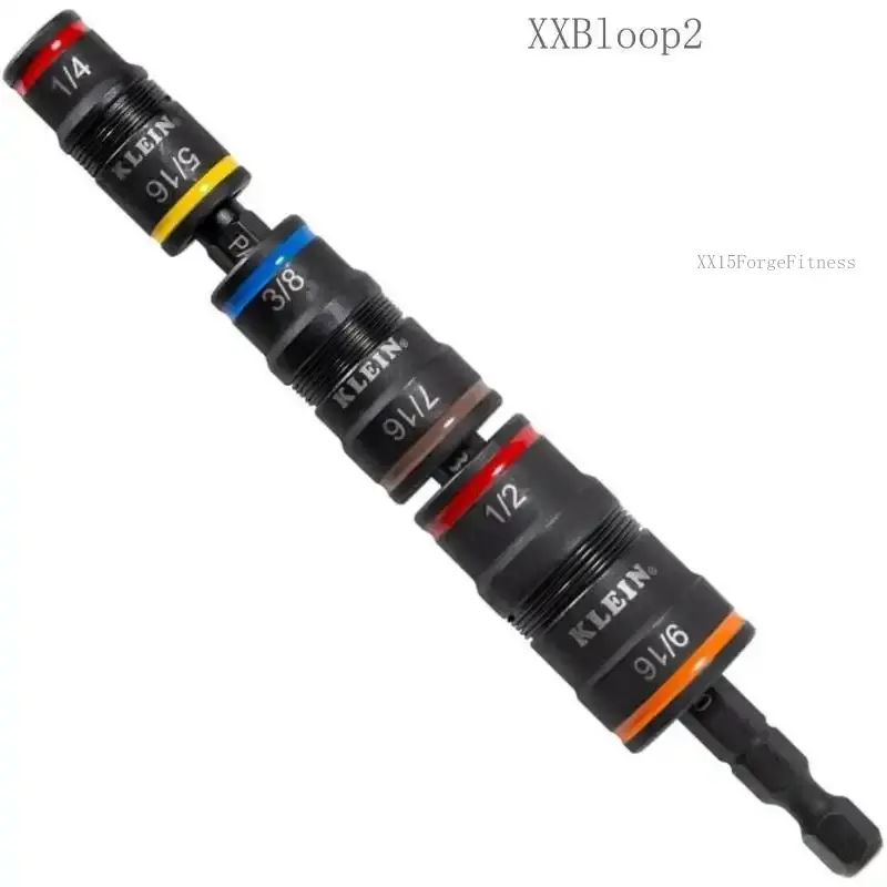 32933 Impact Driver Socket Set, SAE 7-in-1 Impact Rated, 3 Flip Sockets with 6 Hex Sizes, 1/4-Inch Screwdriver Bit Holder, 5-Inch Shaft, Impact Socket SetXX15ForgeFitness