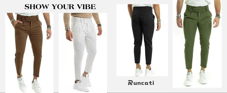 Mens Chino Pants Slim Fit Flat Front Stretch Skinny Tapered Dress Pants Casual Trousers Menswear Plain