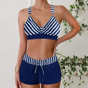Women Swimsuit Plus Size Swimwear Two-piece Bikini Set 2025 Female Separate Large High Waist Bathing Suit Biquine Brasileiro