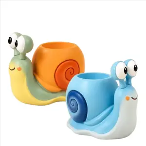 Cute Snail Shape Pen Holder and Succulent Pot, Two-In-One Desk Organizer, Office and Home Use, Creative Desktop Storage Solution