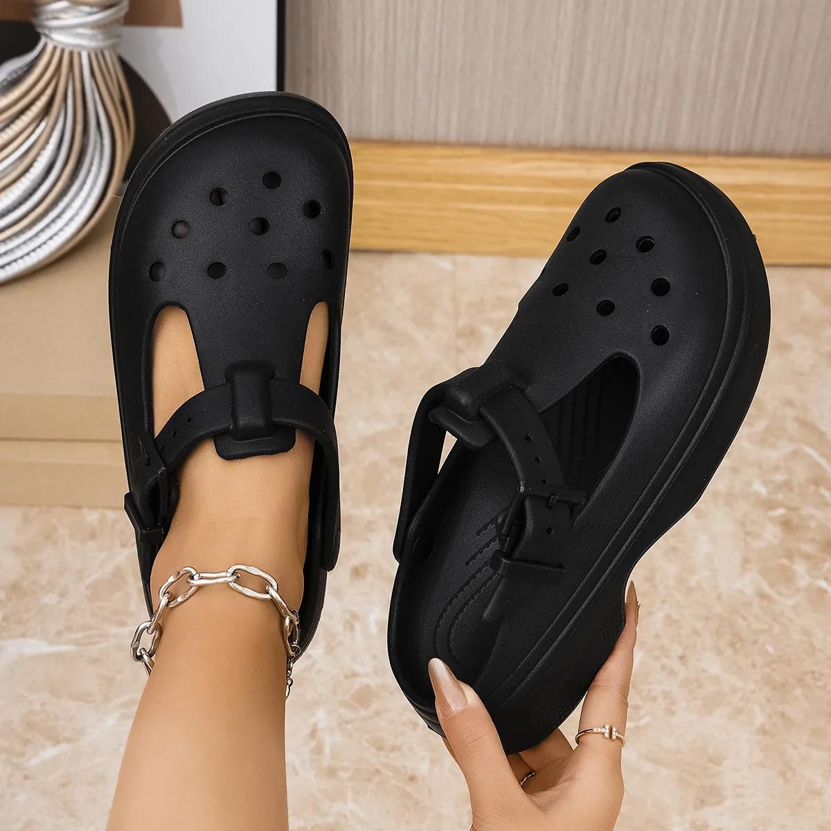 2025 Women's Summer Mary Jane Clogs EVA One-piece Slippers Sandals Footwear