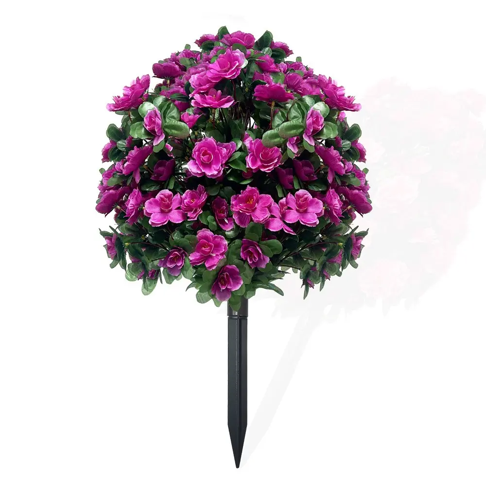 Large Rhododendron with Ground Stakes, Lifelike Artificial Plant, Ideal for Outdoor/indoor Decor, Wedding, Housewarming, Valentine's Day