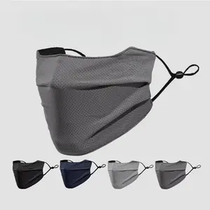 4-Pack Unisex Ice Silk Sun Protection Mask, Lightweight Breathable Face Cover with Full UV Shield & Eye Corner Coverage for Driving, Cycling & Sports