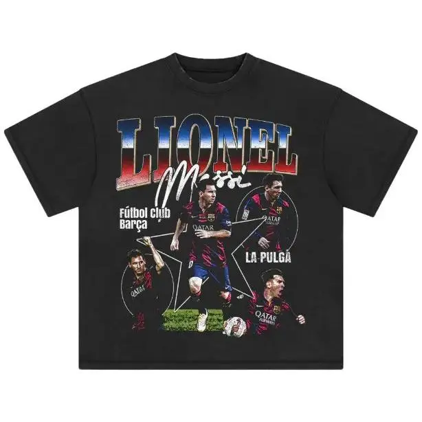 Lionel Messi Barca T-Shirt, Lionel Messi Vintage Graphic Tees, Unisex Soccer Shirt, Sport Merch, Gift For Fan, Cotton comfort Menswear Womenswear Streetwear