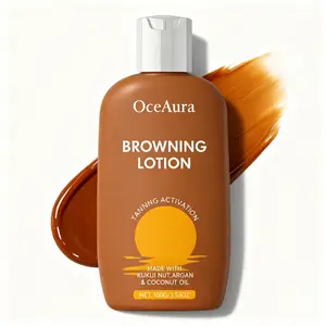 OCEAURA Browning Lotion with Coffee Seed Oil & Argan Oil, Tanning Body Lotion with UV Protection, Non-Greasy Fast Absorbing, Deep Nourish Coconut Kaju Oil for All Skin Hydrating Intensive Gel tan shower sunscreen spray bronzing agent