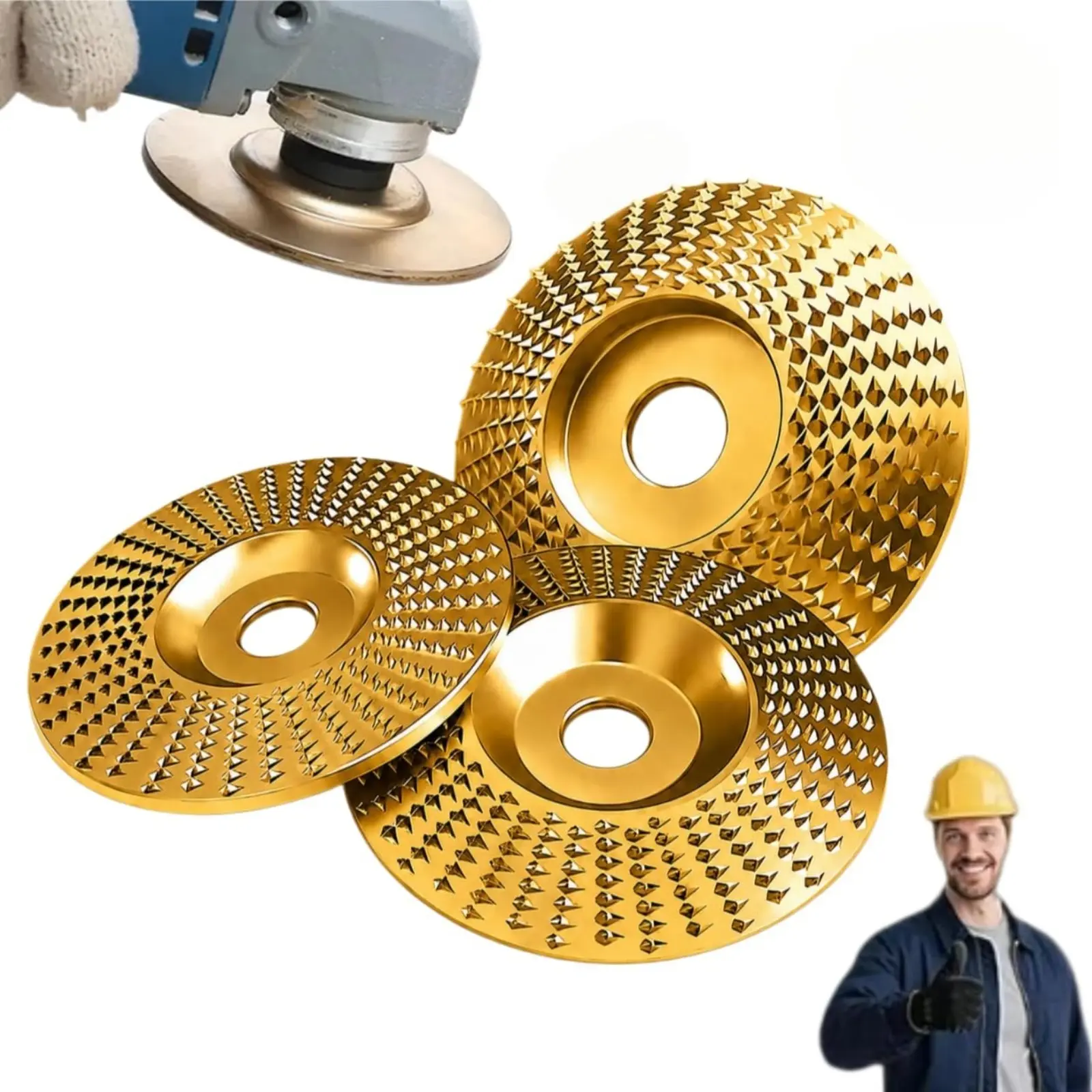 3PCS Angle Grinder Polishing Pad, Wood Carving Disc Set, Suitable for 4-inch and 4.5-inch Angle Grinders.Carving and Sanding Tool for Angle Grinder - Abrasive Disc for Shaping & Polishing
