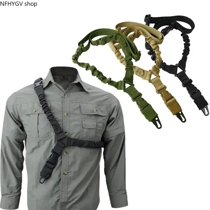 Multi-Purpose Outdoor Tactical Accessories, Heavy-Duty Camouflage Nylon Single-Point Sling With Flexible Structure, Adjustable 78-107cm Strap Equipped With Sturdy Carabiner For Gear Or Pet Leash Matching