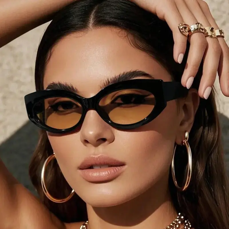 Women's Elegant Cat-Eye Frame Sunglasses, Versatile Casual Shades for Beach, Vacations and Daily Wear, Fashion Eyewear, Stylish Accessory