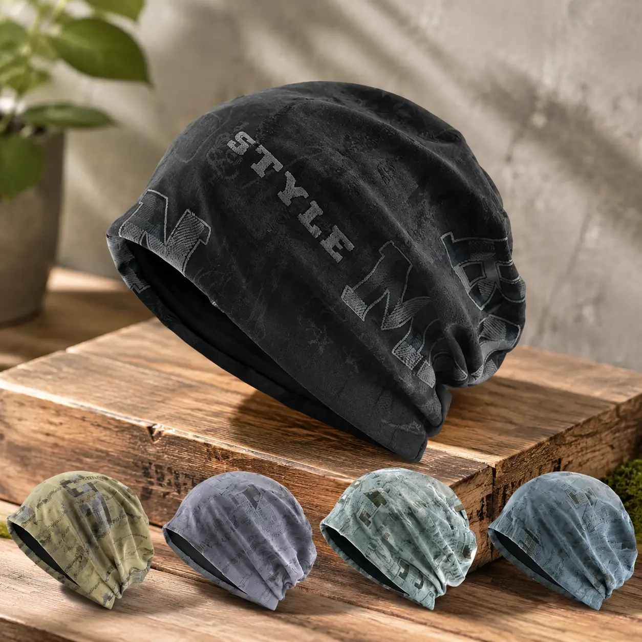 Unisex Slouchy Beanie Hat Cotton Blend Knitted Skull Cap, Lightweight Soft Stretchy Casual Streetwear Winter Accessory for Adults Outdoor Travel and Daily Wear homedecor
