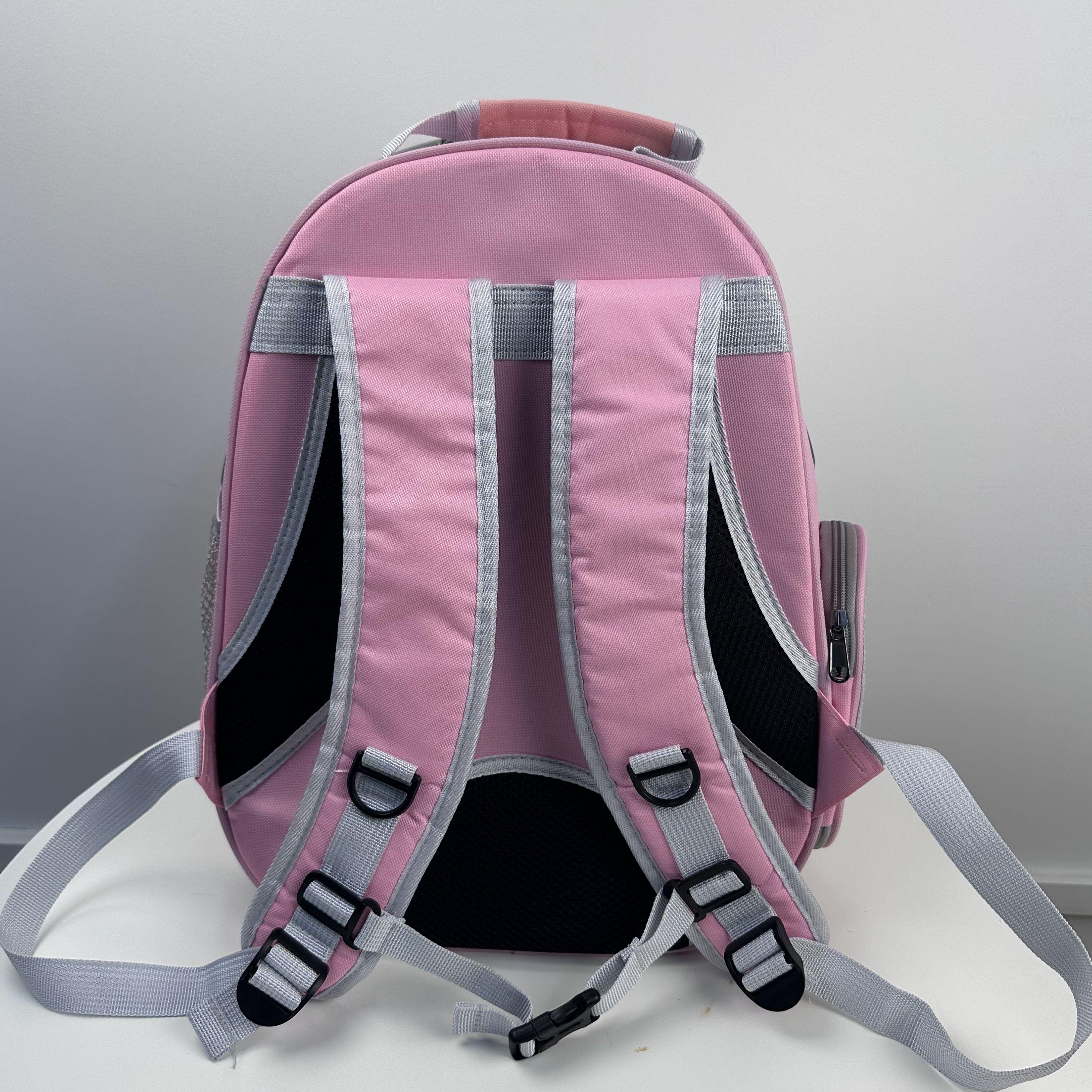 Pet Backpack Carrier - Breathable Transparent Design with Mesh Pocket & Adjustable Straps for Small Dogs & Cats - 16x12x9 Inches - Hand Wash Only - Stylish & Comfortable