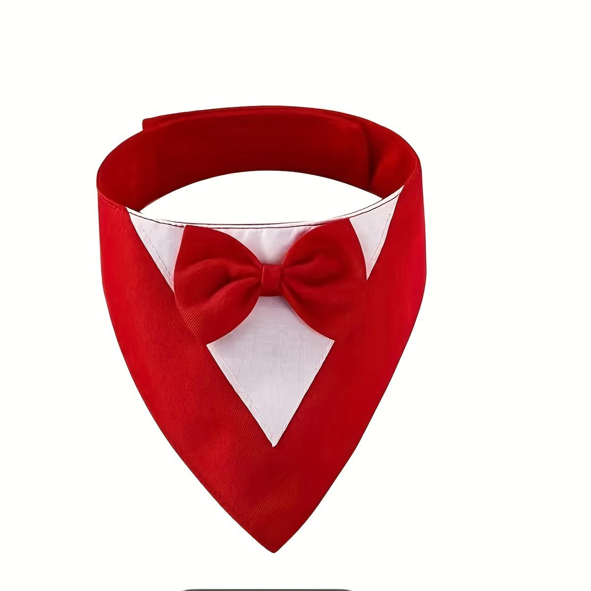 1pc Dog Tuxedo, Formal Dog Wedding Bandana, Dog Collar with Bow Tie, Dog Birthday Outfit, Adjustable Pet Party Tuxedo Dog Wedding Suit, Dress, Dog Birthday Dress, Adjustable Pet Dog Valentine'S Day Costume