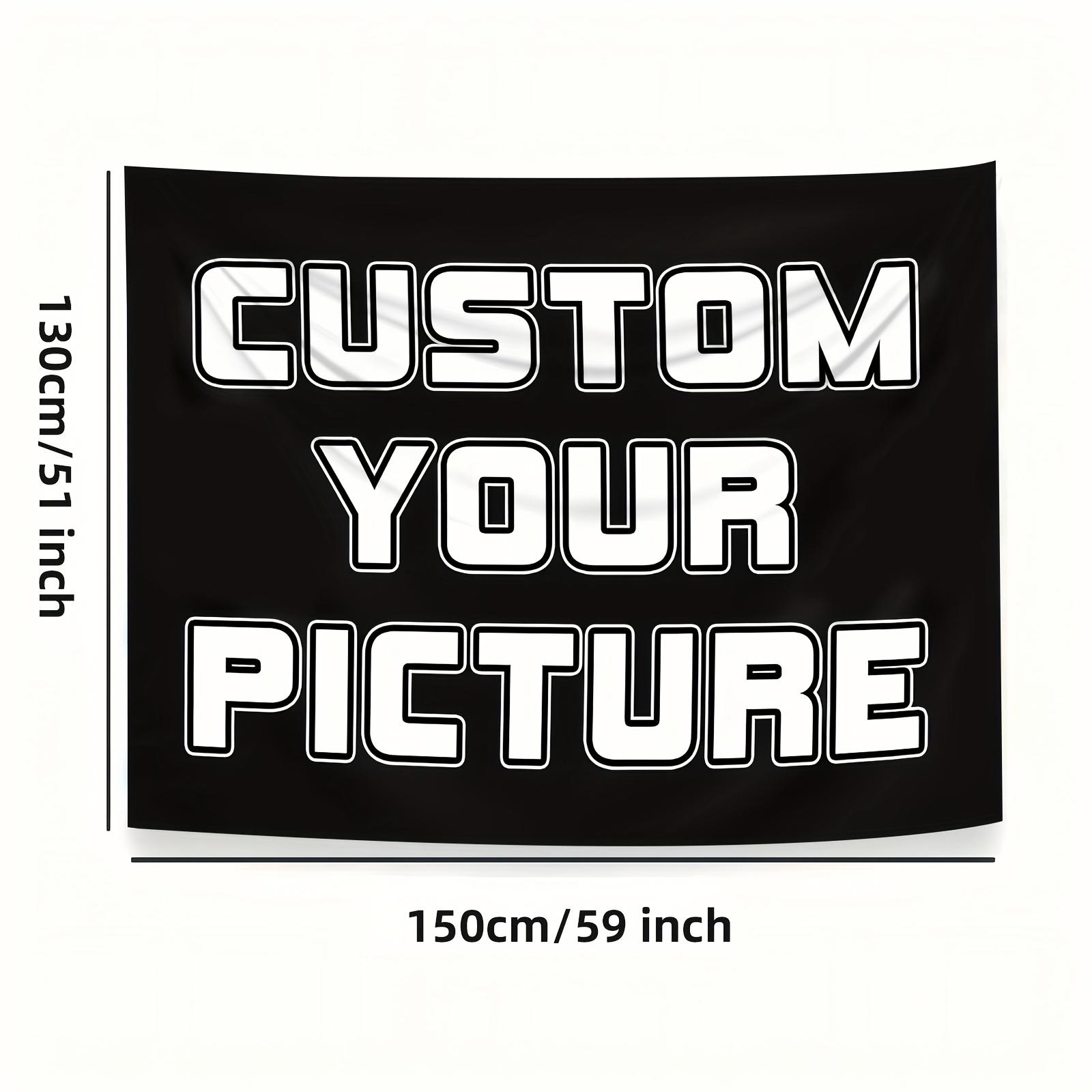 1pc Custom Tapestry Upload Images Personalized Backdrop - Large 23.6x35.4 Inch Wall Hanging for Bedroom, Living Room, Dorm Decor - Multiple Sizes, Durable Fabric, No Electricity Needed, Perfect Gift, Dorm Room Accessory |   Modern Tapestry |   Indoor Text