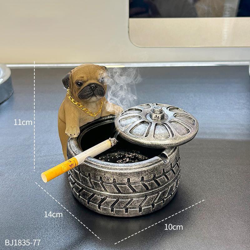 Ashtray Puppy Cart Series Decorations Creative Personalized Fashionable Home Living Room Office Decorations Gifts
