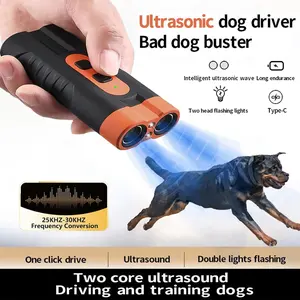 Ultrasonic Dog Barking Stopper, 800mah Rechargeable LED Flashlight, Pet Training Anti-Bark Device, Dog Control Trainer, Qg-07 Model