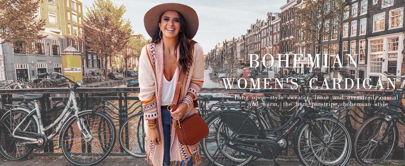 Saodimallsu Women Boho Cardigan Sweater Long Open Front Maxi Knit Sweaters Aztec Tribal Tassel Fringe Thin Coat