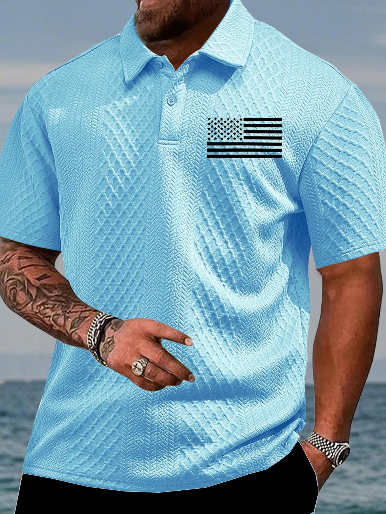 Men's Regular Fit Solid Color Polo Shirt, Casual Short Sleeve Collared Top for Summer, Fashion Men's Clothes for Daily Wear