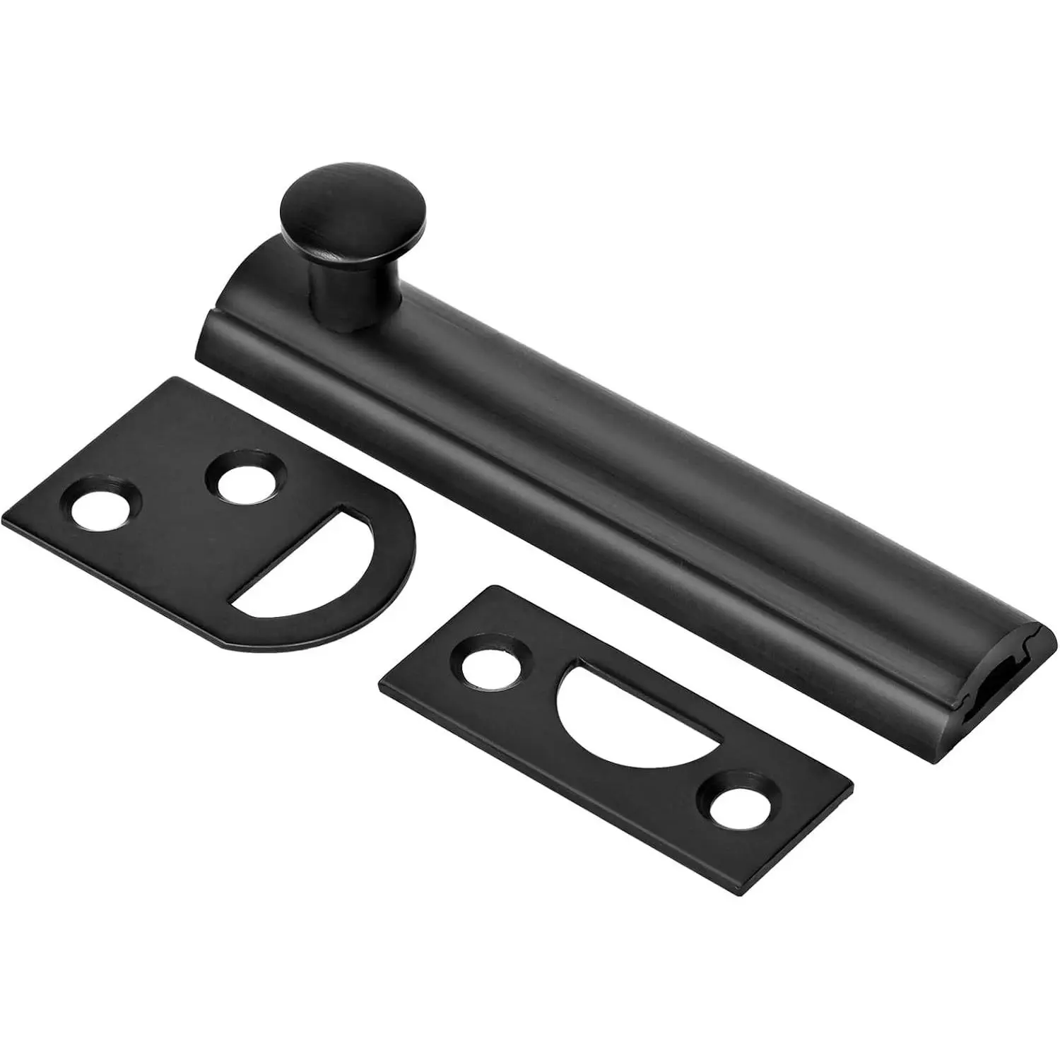 Heavy Duty 3 Inch Solid Brass Concealed Slide Surface Door Bolt, Black