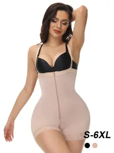 Women's One-Piece Shaping Leggings, Tummy Control Butt Lifting, Hidden Zipper, Adjustable Straps, S-Xxxxxxl, & Skin Tone