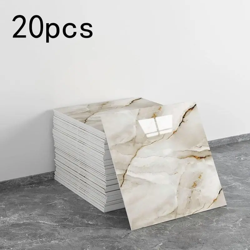 20 pieces of veneer and adhesive wall decoration panels, waterproof and moisture-proof bathroom wall panels, removable and adhesive tiles, polyvinyl chloride foam wall panels, suitable for kitchens, bathrooms and living rooms.